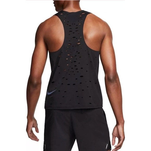 Nike Tech Pack Gilet Mens Small Black Perforated Racing Singlet CJ5770-010 - Picture 4 of 15
